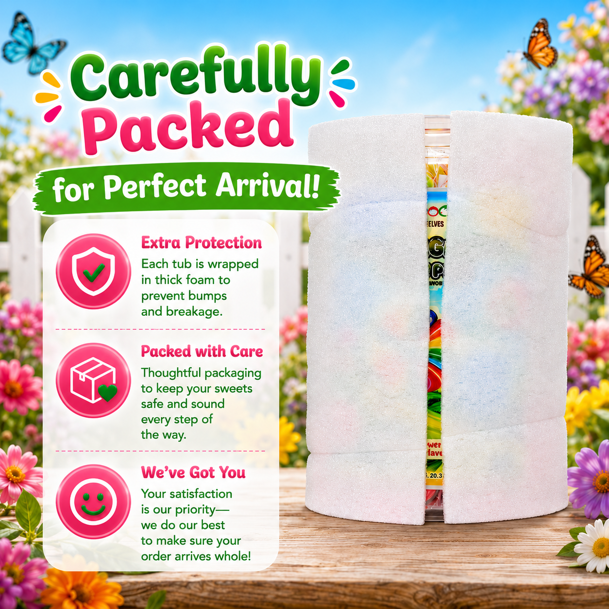 36 Flower Lollipops, Individually Wrapped