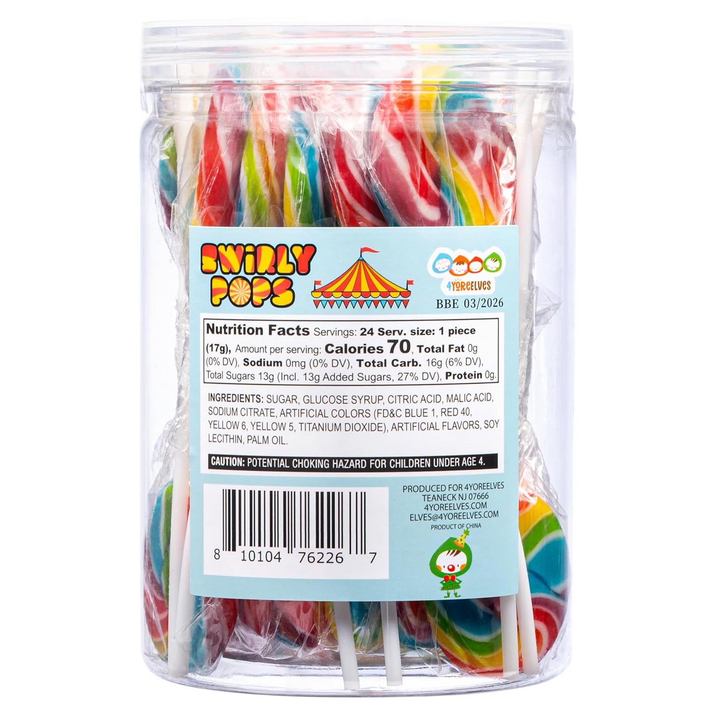 Circus Swirly Pops