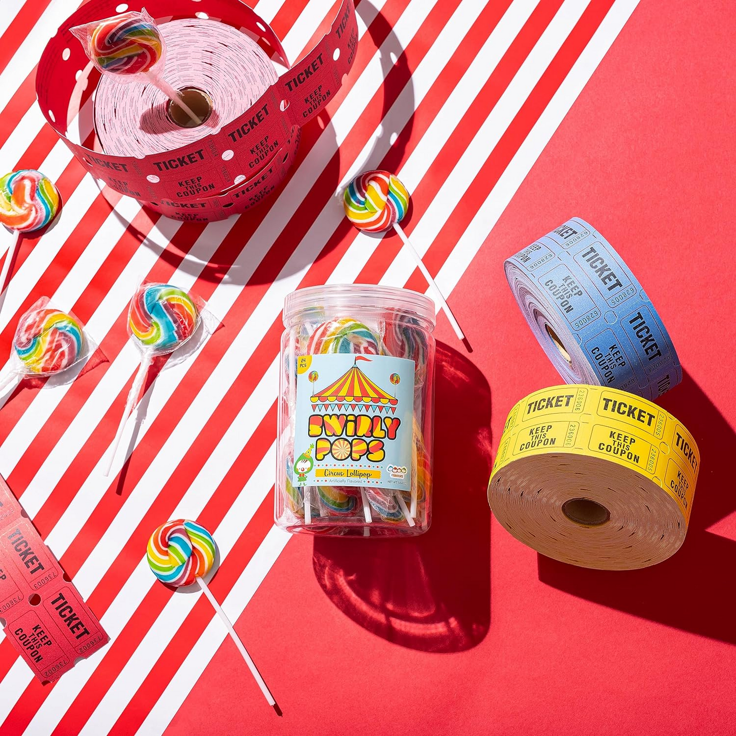 Circus Swirly Pops