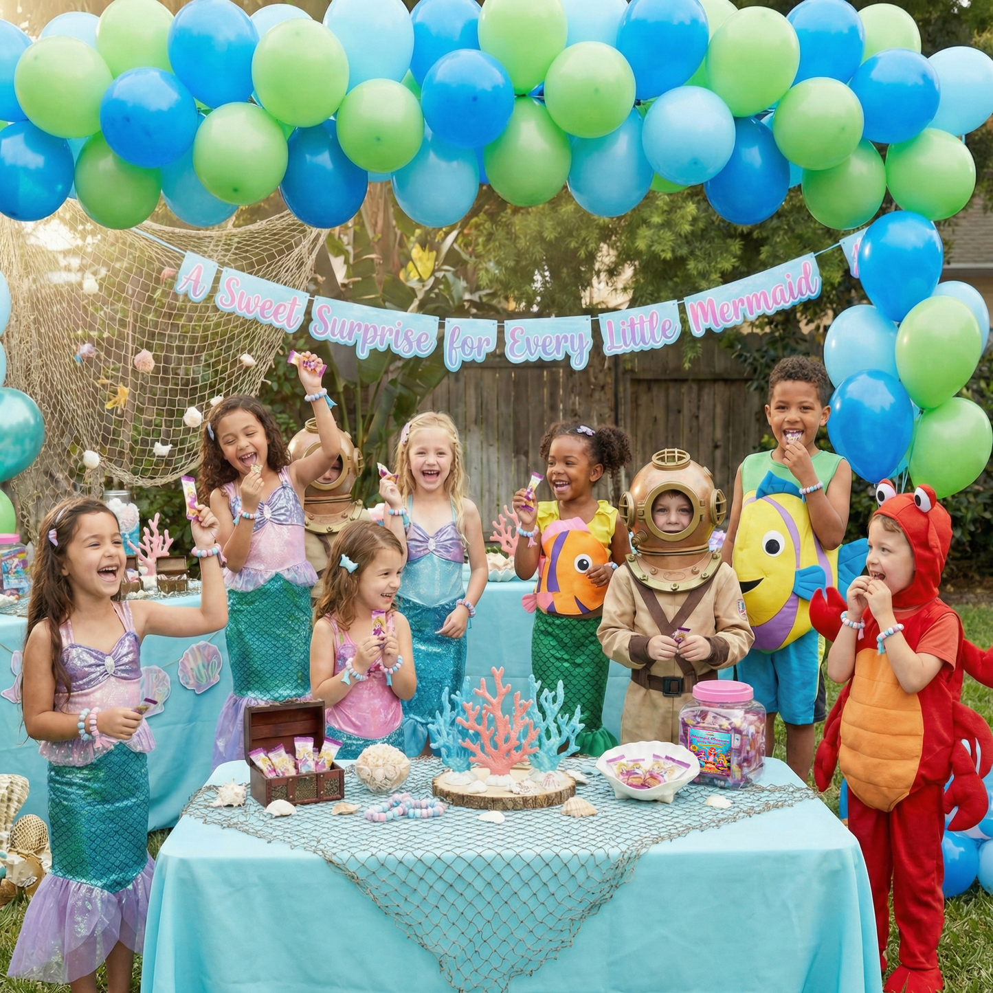 4YoreElves 50 Mermaid Candy Bracelets
