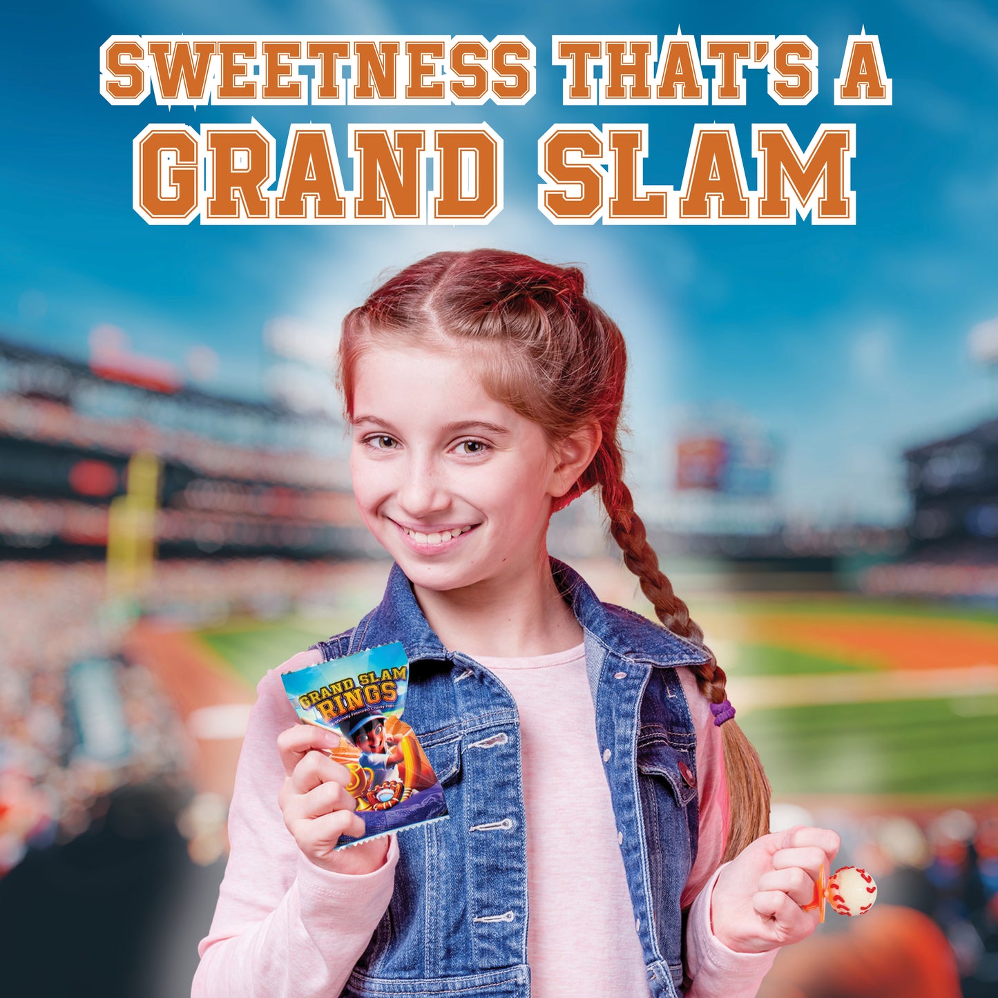 24 Baseball Candy Pops on Wearable Rings