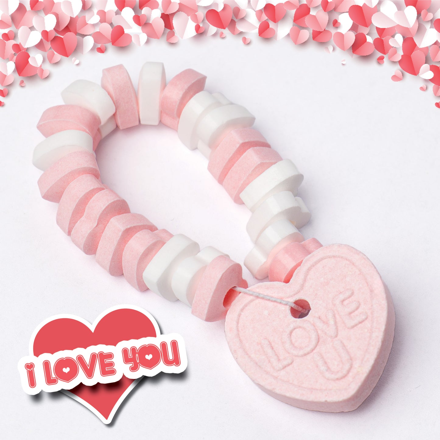 4YoreElves 50 Heart Candy Bracelets
