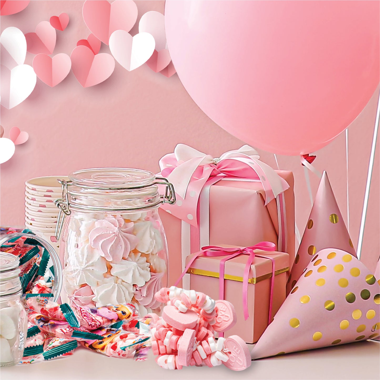 4YoreElves 50 Heart Candy Bracelets