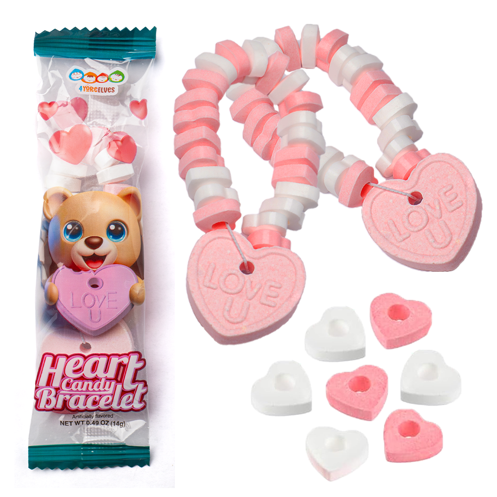 4YoreElves 50 Heart Candy Bracelets