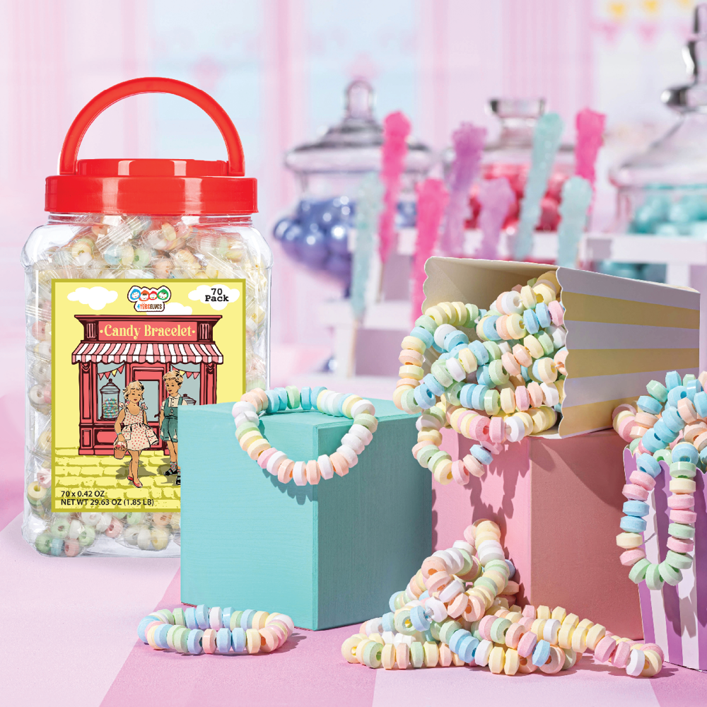 4YoreElves Individually Wrapped Candy Bracelets 70