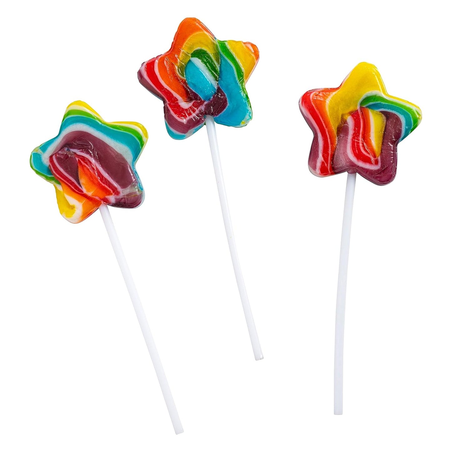 4YoreElves Galaxy Star Rainbow Lollipops Pack of 24