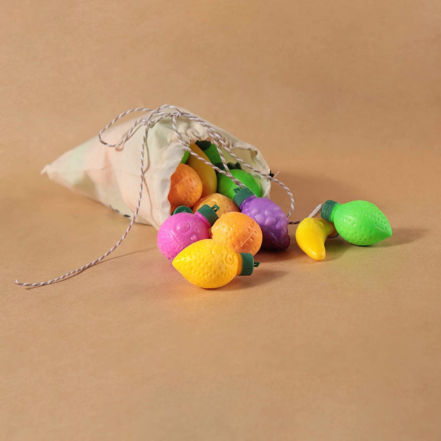 4YoreElves Plastic Fruit Filled with Powder Candy 60 pack