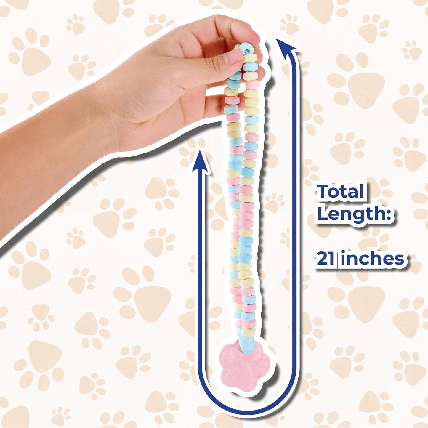 4YoreElves 24 Paw Print Candy Necklaces