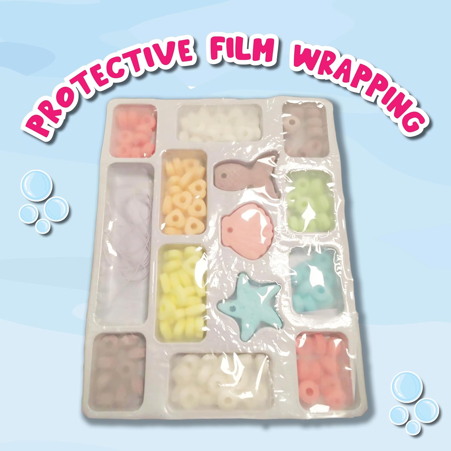 12 Mermaid Candy Bracelet Kits, String Your Own Candy Jewelry: Novelty Mermaid Candy Jewelry DIY Kit, Little Mermaid Party Favors, Box of 12 Individual Packs