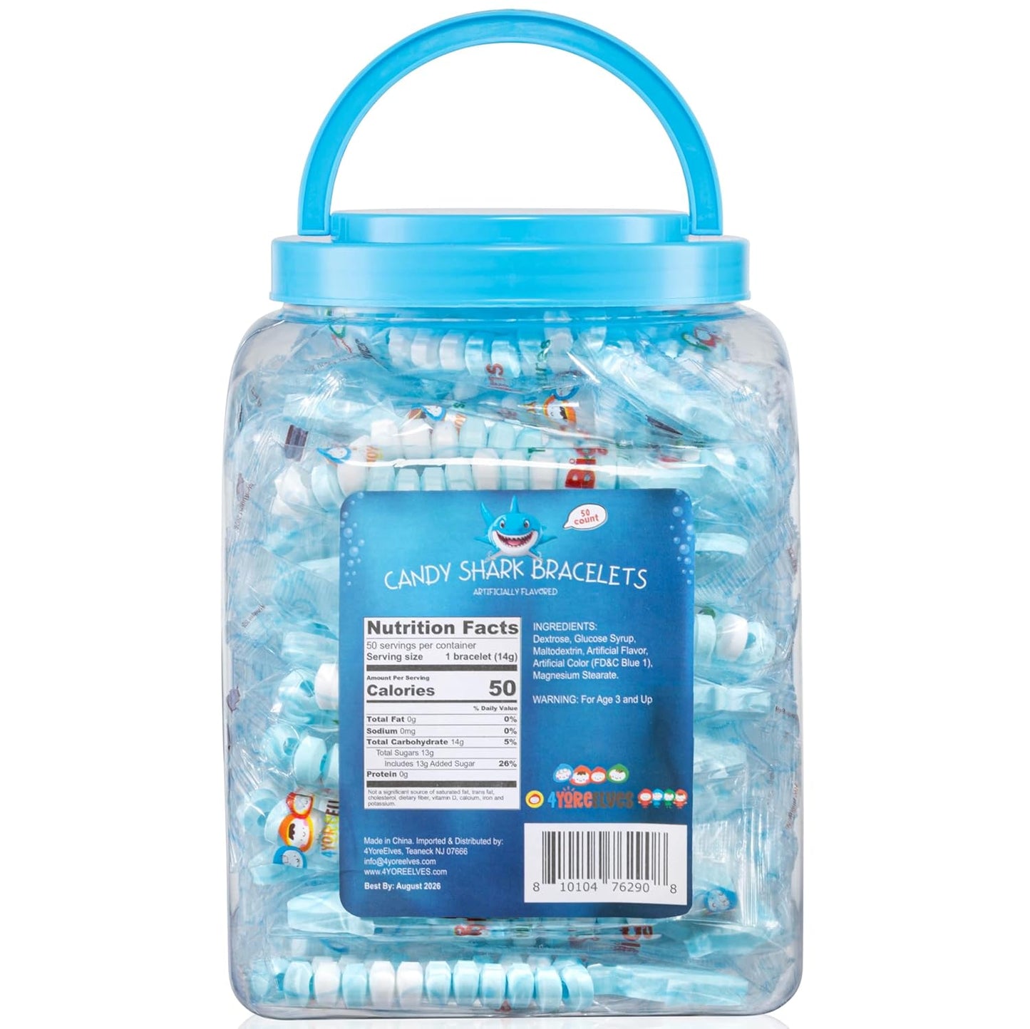 4YoreElves 50 Shark Candy  Bracelets