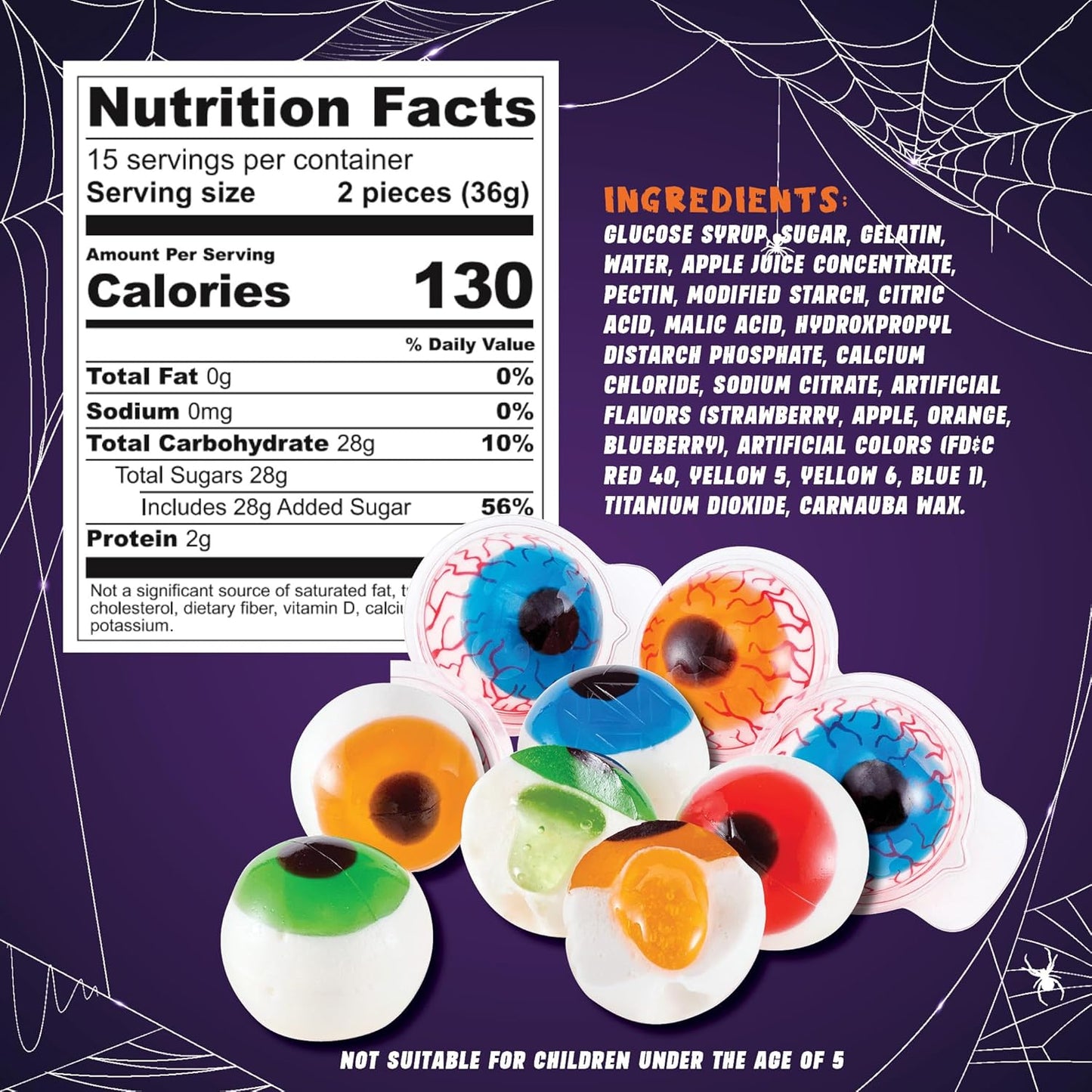 4YoreElves Gummy Eyeballs Pack of 30