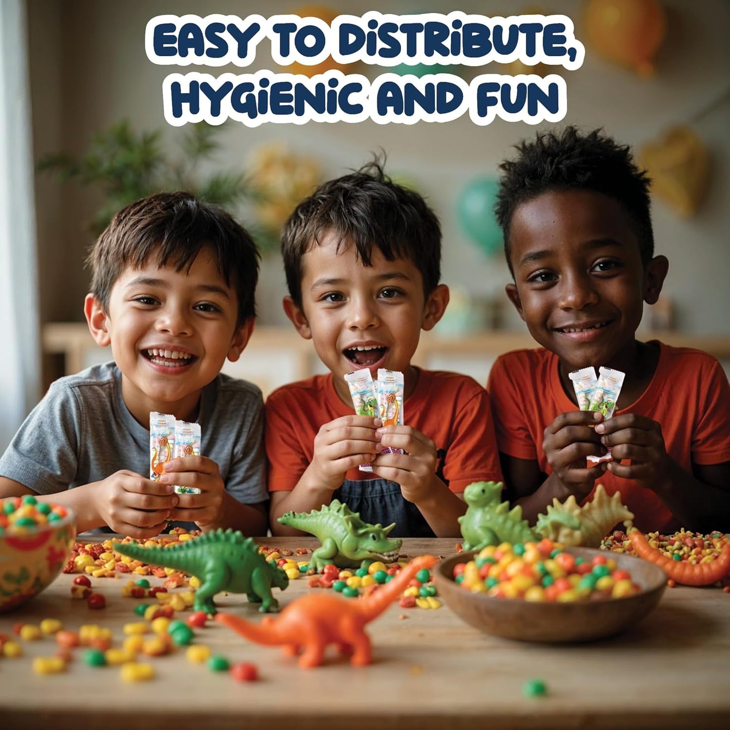 4YoreElves 50 Dinosaur Candy Bracelets with Dinosaur Pendants