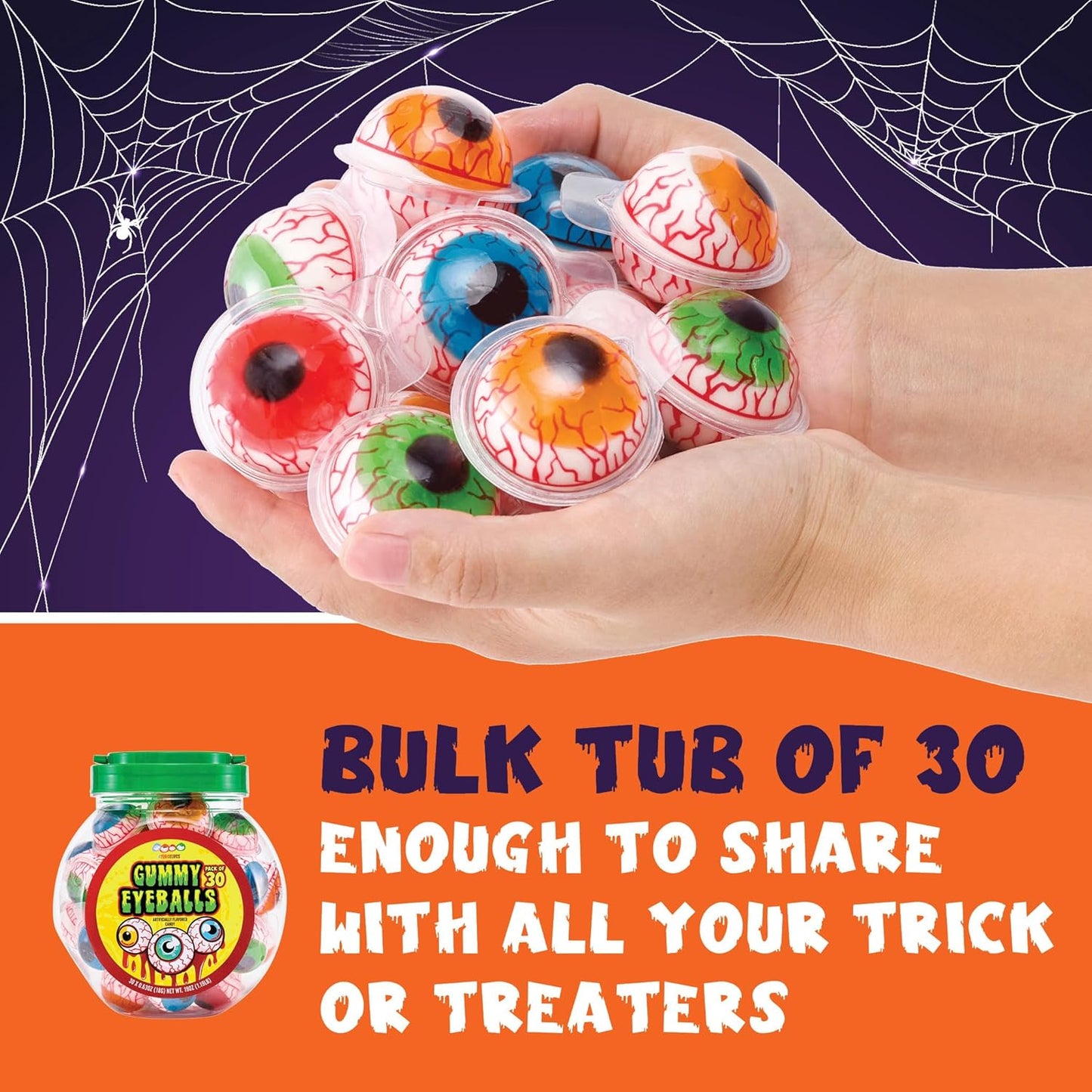 4YoreElves Gummy Eyeballs Pack of 30