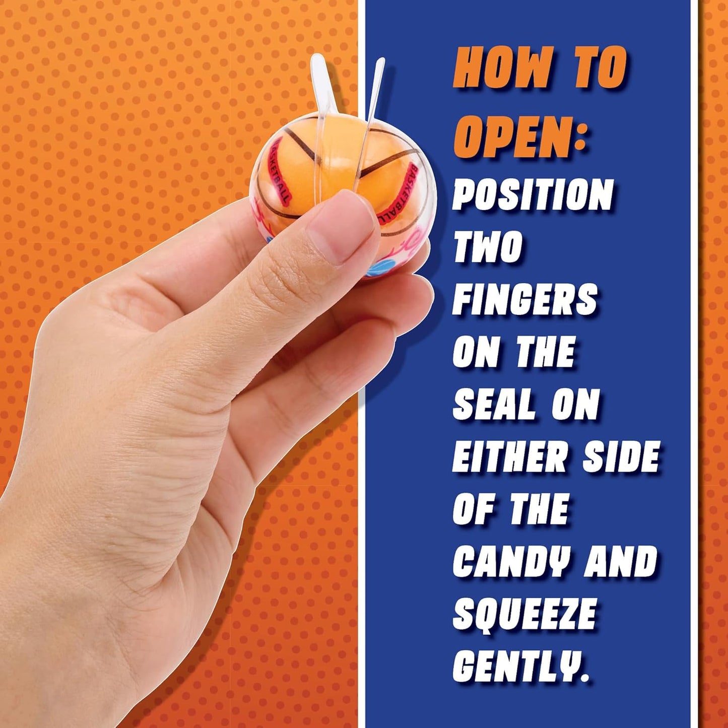 4YoreElves 30 Basketball Candy Gummy Balls with Orange Flavored Jelly Filling