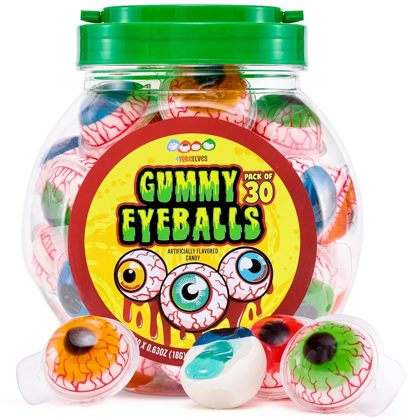 4YoreElves Gummy Eyeballs Pack of 30