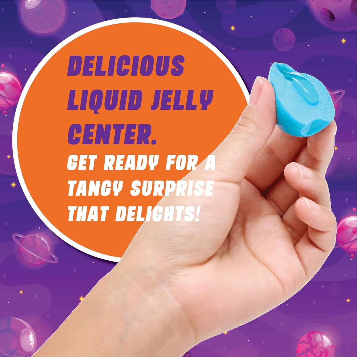 4YoreElves 30 Planet Gummies, Novelty Space Candy with Jelly Filling