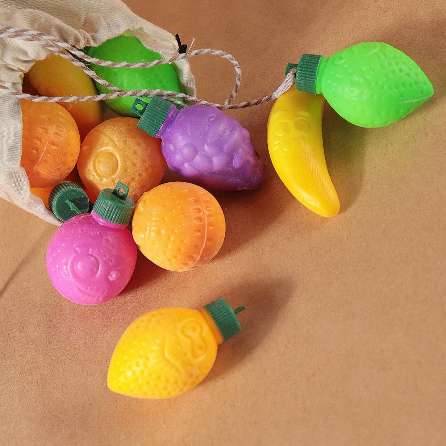 4YoreElves Plastic Fruit Filled with Powder Candy 60 pack