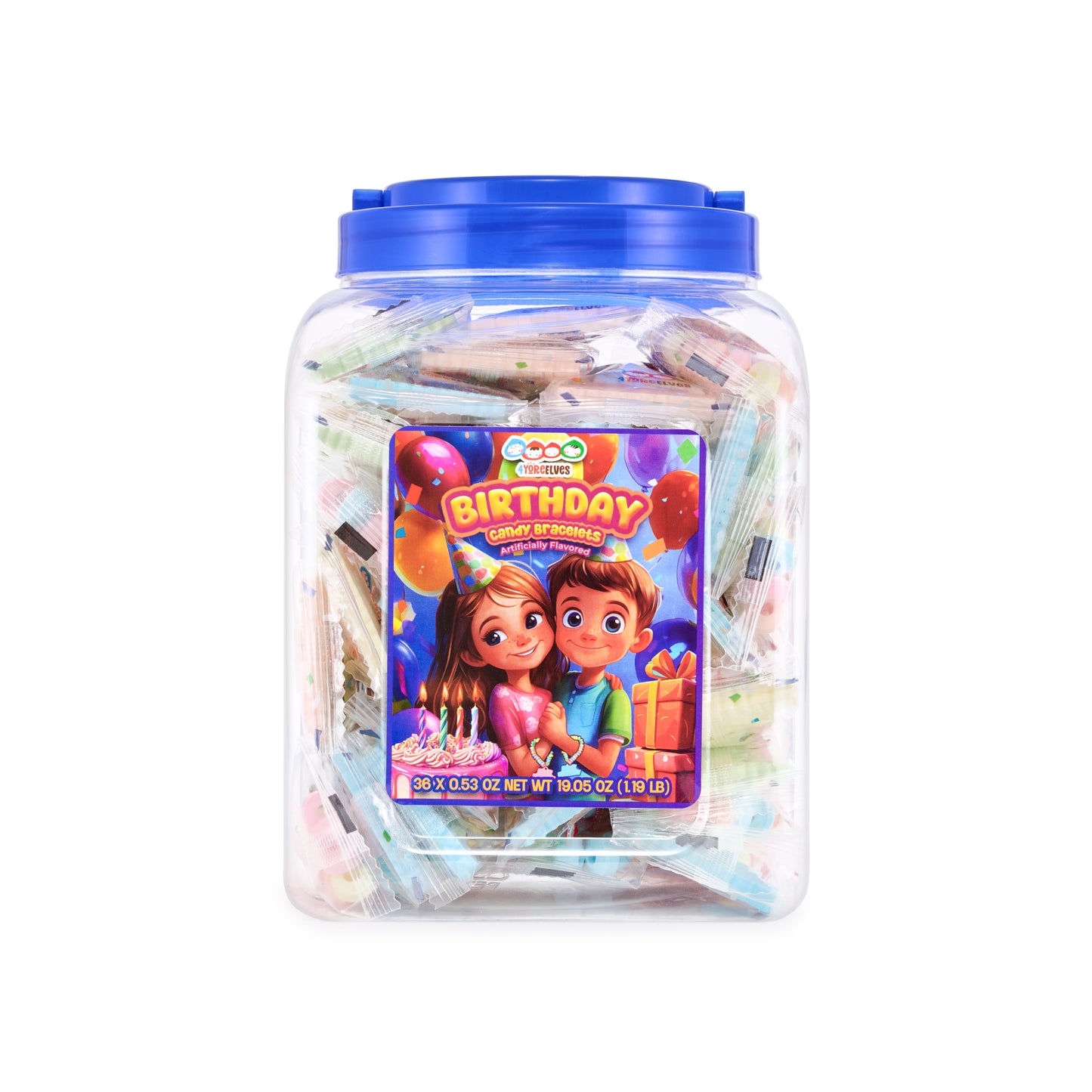 4YoreElves 36 Happy Birthday Candy Bracelets