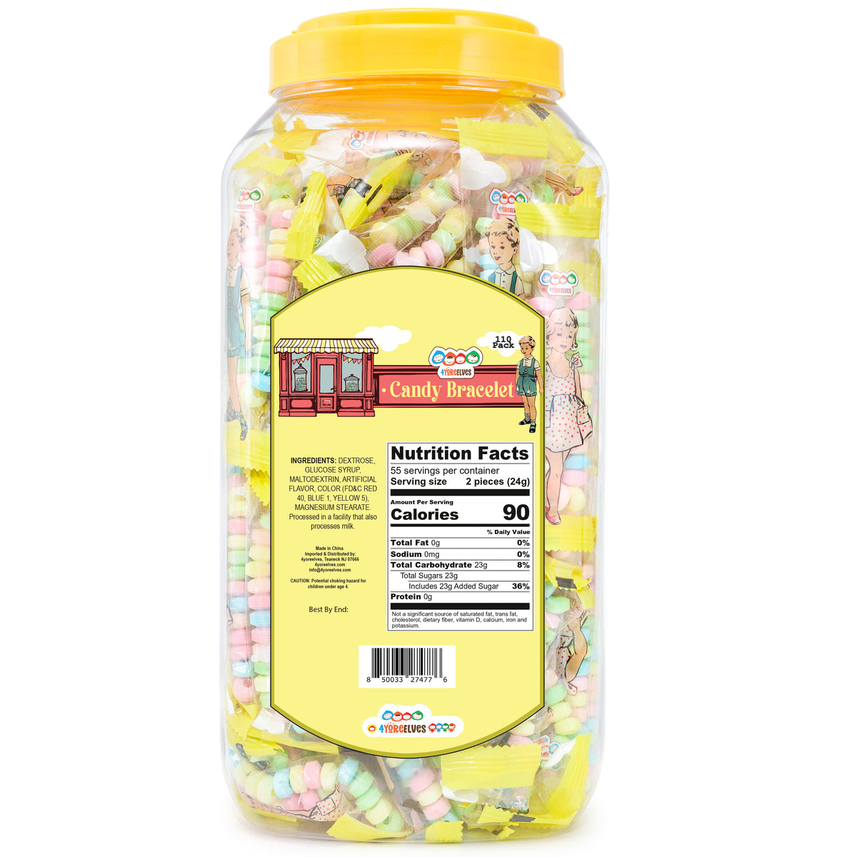 4YoreElves Individually Wrapped Candy Bracelets 110