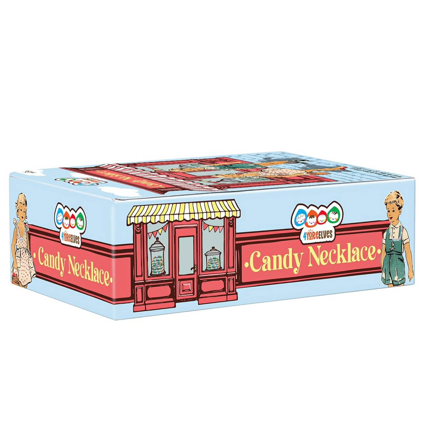 4YoreElves 24 Pack of Candy Necklaces Individually Wrapped