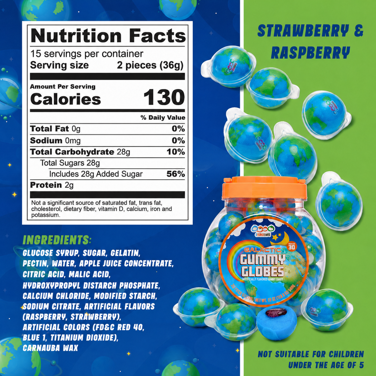 30 Cool Planet Gummies, Trending Earth Gummy Candy