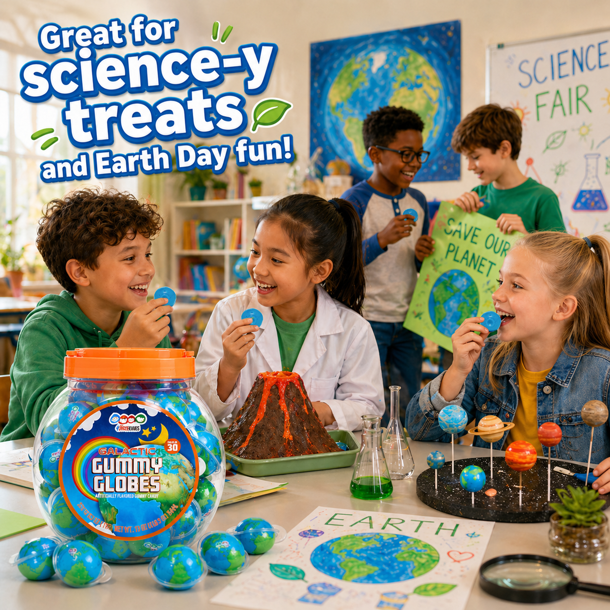 30 Cool Planet Gummies, Trending Earth Gummy Candy