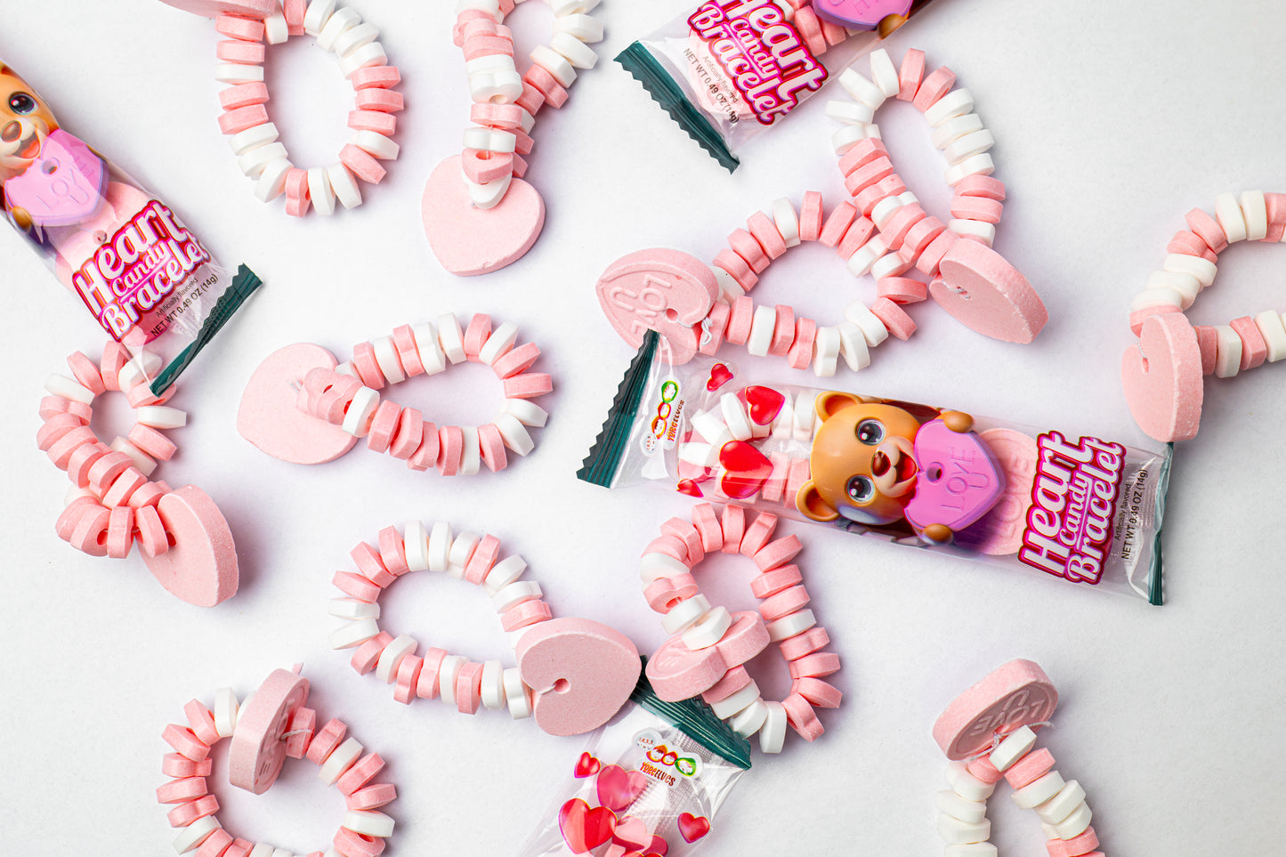4YoreElves 50 Heart Candy Bracelets