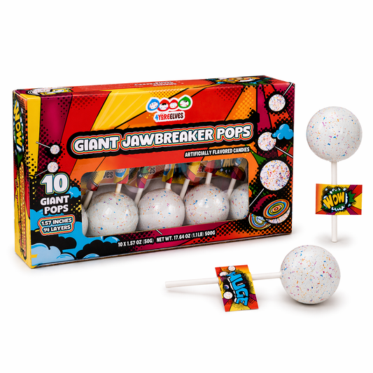 10 Large Jawbreakers On a Stick