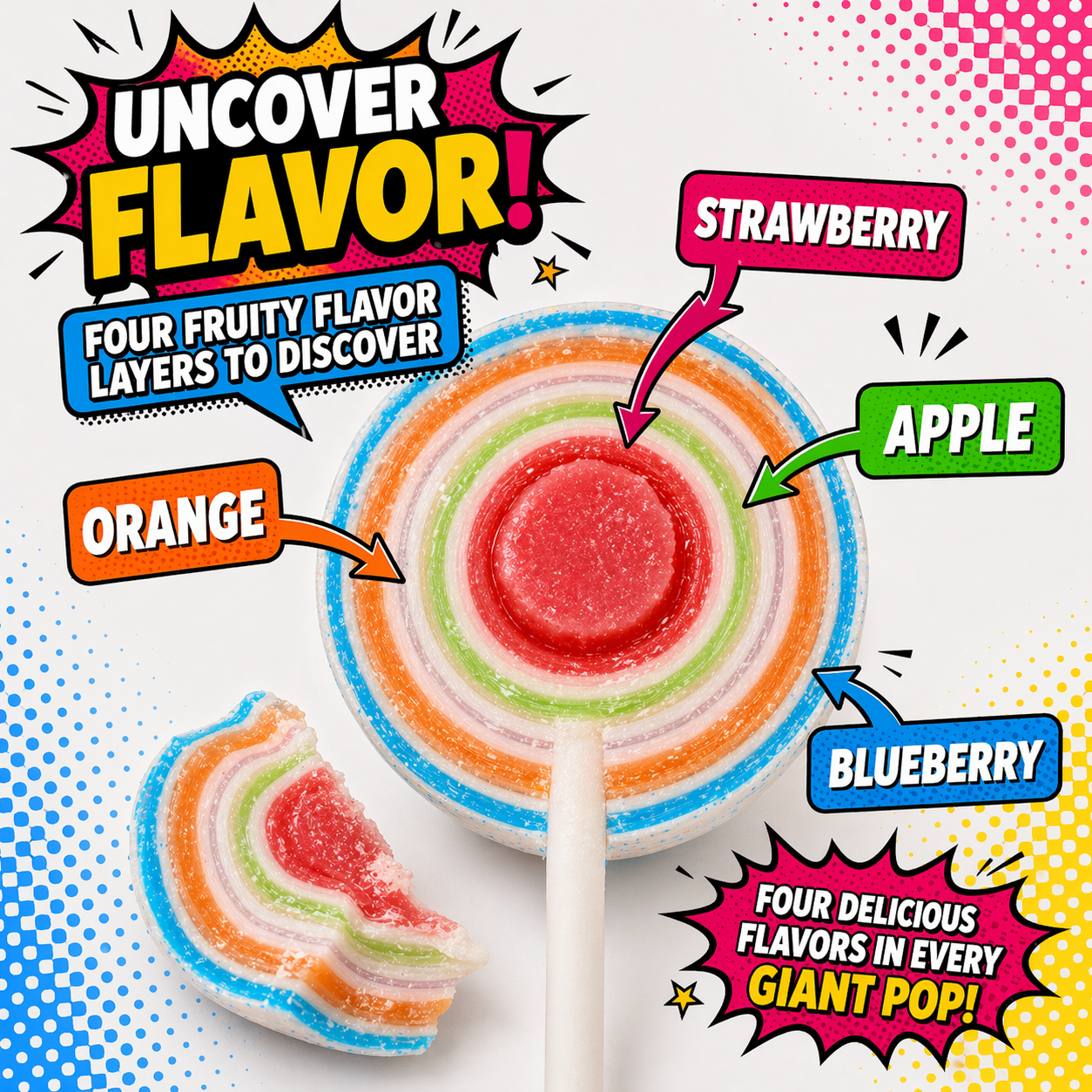 10 Large Jawbreakers On a Stick