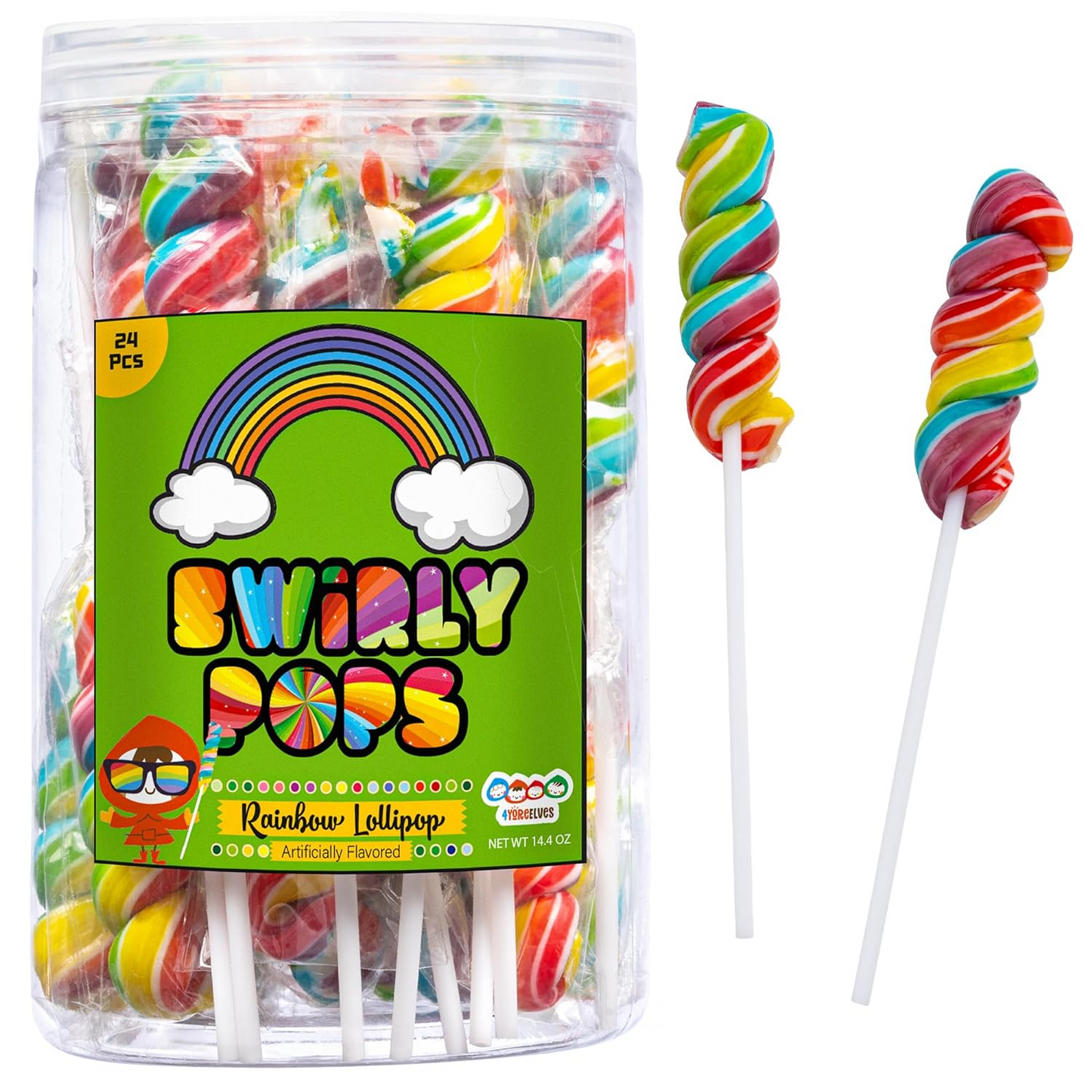 Rainbow Swirly Pops