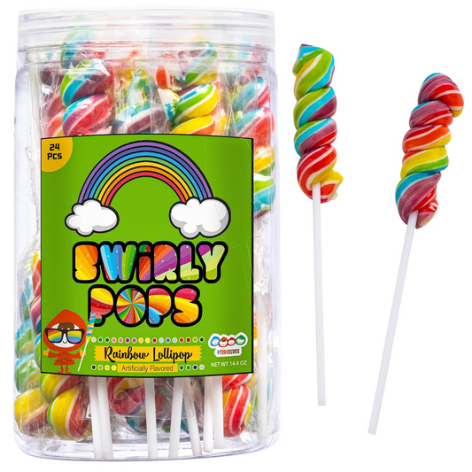 4 YoreElves Rainbow Swirly Pops