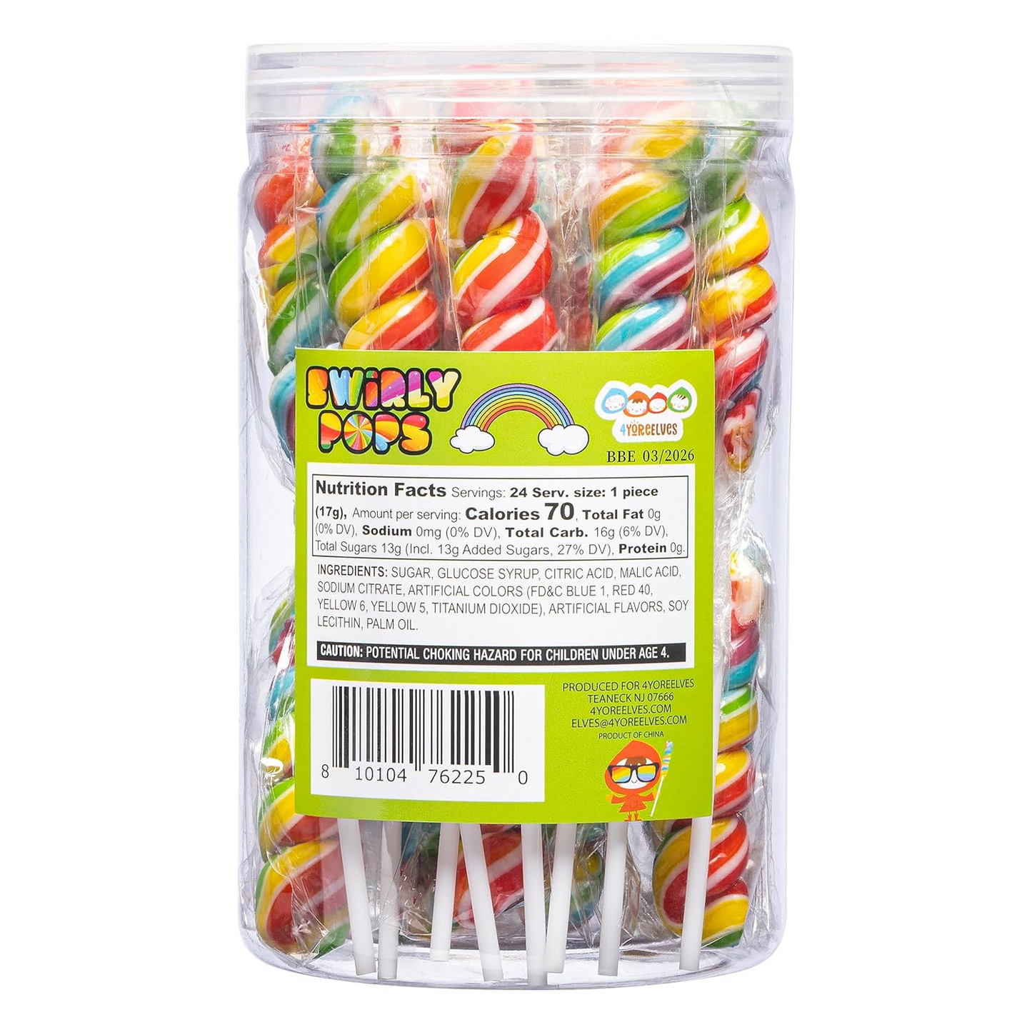 Rainbow Swirly Pops