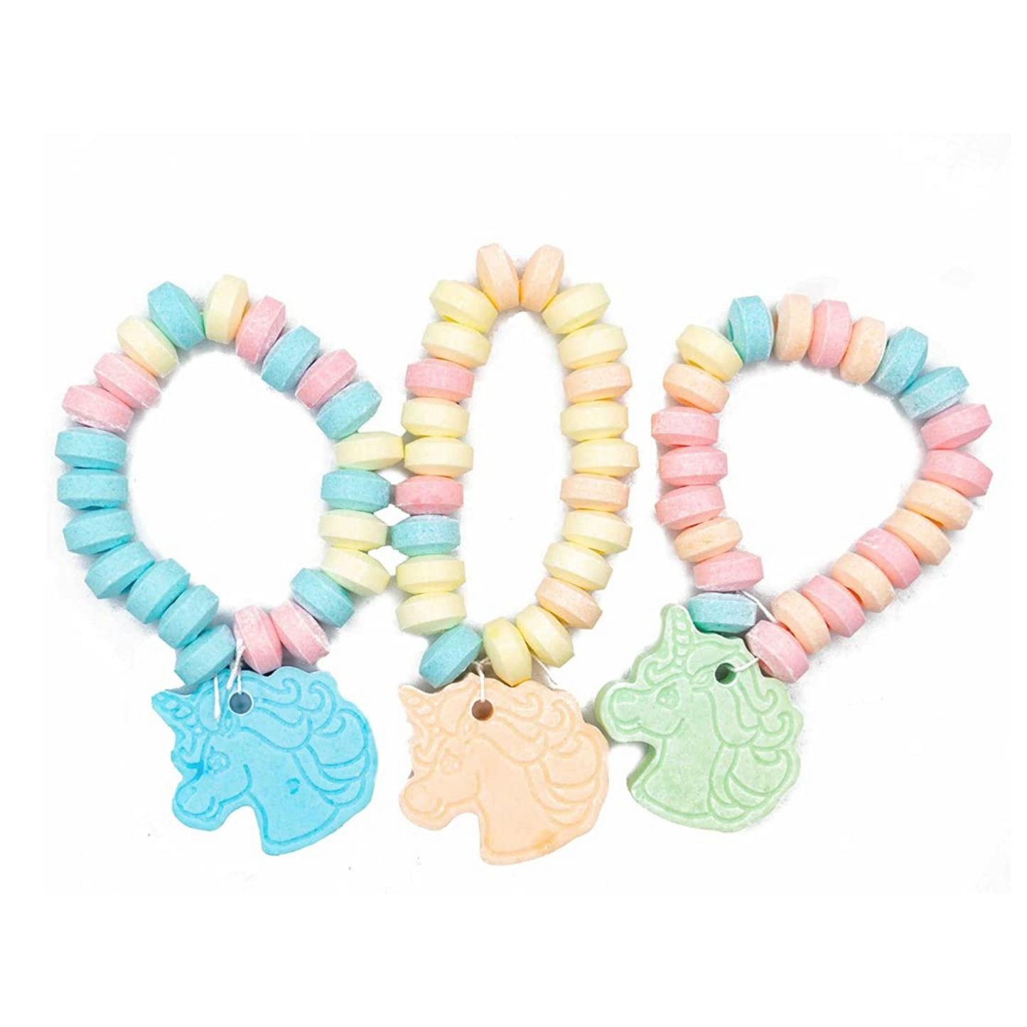 4YoreElves 50 individual wrapped Unicorn Candy Bracelet