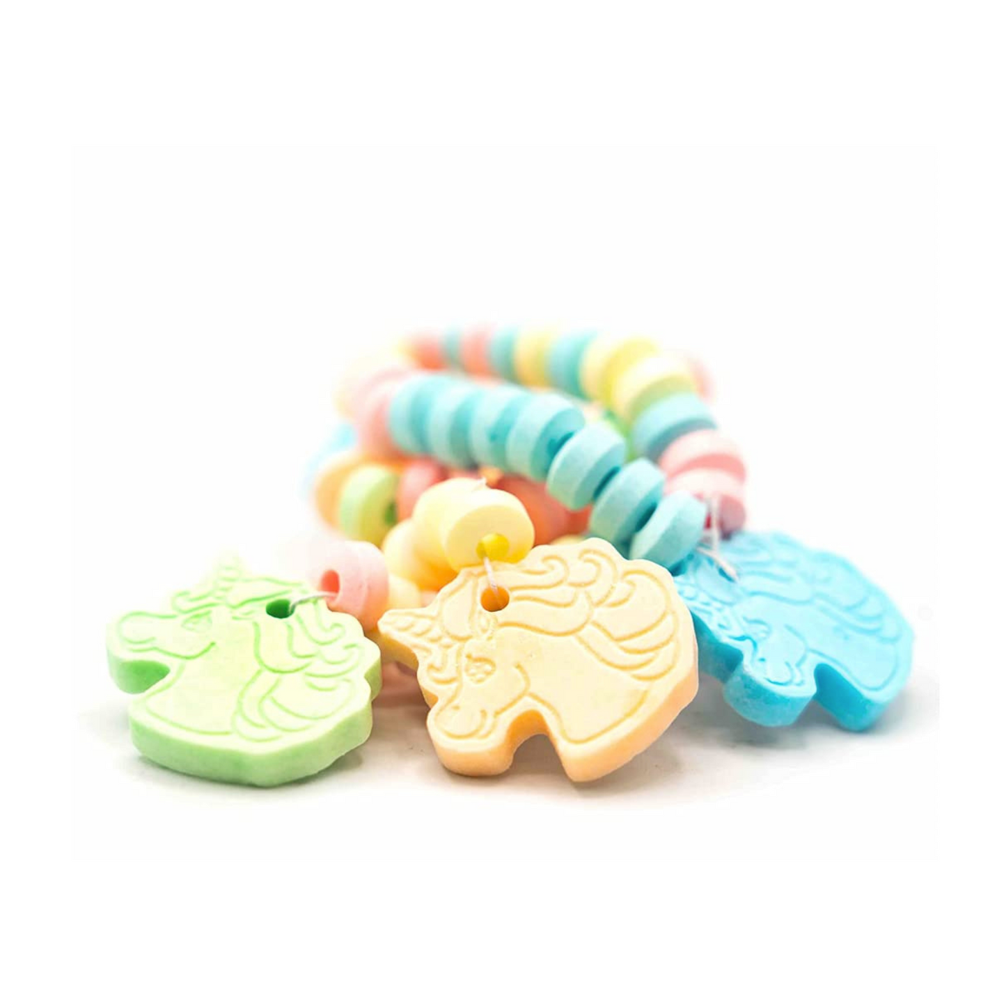 4YoreElves 50 individual wrapped Unicorn Candy Bracelet